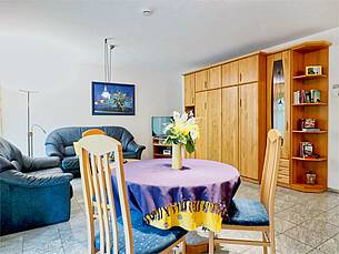 Wohnbereich der Ferienwohnung 01 in der Villa Sonnengarten