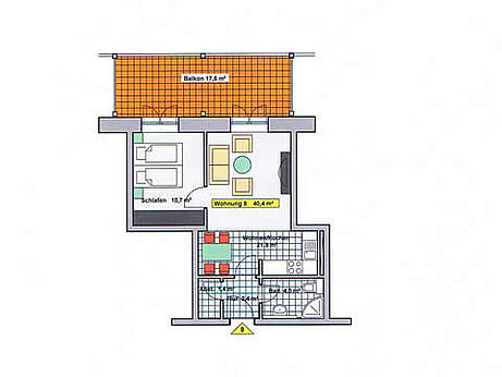 Grundriss Ferienwohnung 08 Villa Wagenknecht