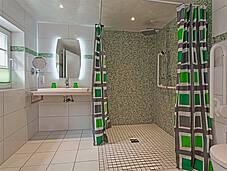 Badezimmer, Ferienwohnung 01, Delfin, Strandvilla Muschel