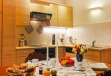 Küche der Ferienwohnung 02 im Landhaus Victoria