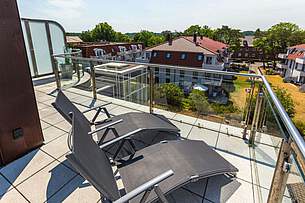 Balkon der Ferienwohnung 11 in der Villa Höger