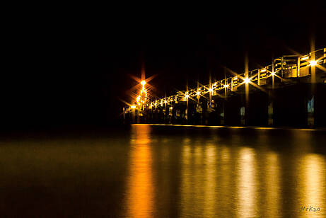 Seebrücke Boltenhagen bei Nacht