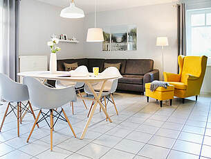 Wohnbereich Ferienwohnung 09 Villa Seebach