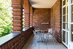 Balkon der Ferienwohnung 05 in der Villa Höger