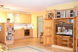 Küche der Ferienwohnung 05 in der Villa Sonnengarten