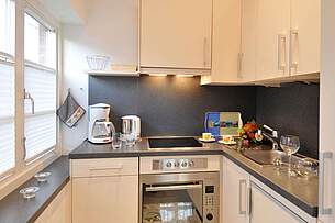 Küche der Ferienwohnung 03 in der Villa Höger