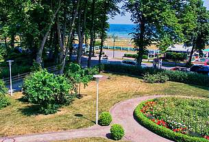 Ausblick der Ferienwohnung 07 in der Villa Seegarten