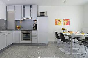 Küche der Ferienwohnung 03 in der Villa Wagenknecht