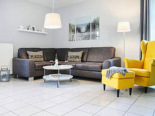 Wohnzimmer Ferienwohnung 09 Villa Seebach
