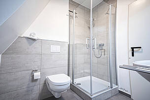 Badezimmer in der Ferienwohnung 26 Villa Seebach 