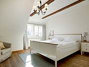 Ferienwohnung 03 'Rehhagen' - Erster Schlafbereich mit Doppelbett