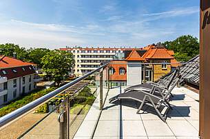 Balkon der Ferienwohnung 11 in der Villa Höger