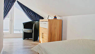 Schlafzimmer Ferienwohnung 11 Villa Seegarten