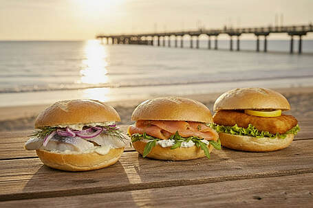 Fischbrötchen in Boltenhagen an der Ostsee