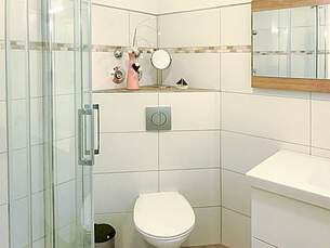 Badezimmer Ferienwohnung 01 Villa Seebach