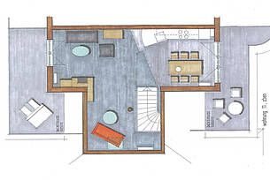 Grundriss der Ferienwohnung 11 in der Villa Höger