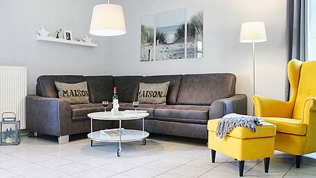 Wohnzimmer Ferienwohnung 09 Villa Seebach