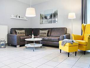 Wohnzimmer Ferienwohnung 09 Villa Seebach