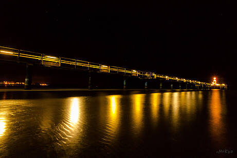 Seebrücke Boltenhagen bei Nacht