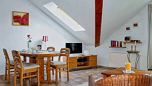 Wohnzimmer Ferienwohnung 10 Villa Seegarten