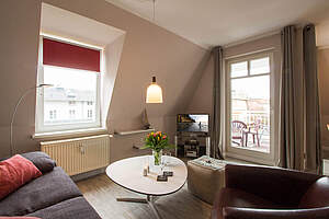 Geschmackvoll eingerichtete Ferienwohnung als Symbol für Qualität und Vermietung