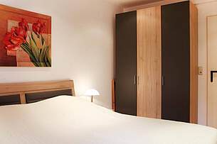 2. Schlafzimmer in der Ferienwohnung 02 der Villa Seebach 