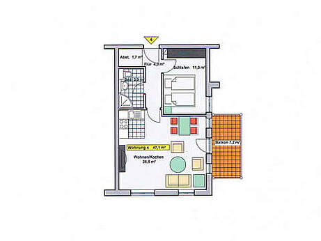 Grundriss Ferienwohnung 04 Villa Wagenknecht