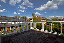 Ausblick der Ferienwohnung 26 in der Villa Seebach 