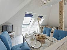 Essbereich Ferienwohnung 03 Schildkröte Strandvilla Muschel