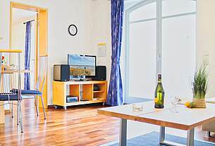 Wohnbereich Ferienwohnung 07 Villa Seegarten