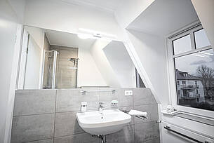 Badezimmer in der Ferienwohnung 26 Villa Seebach 