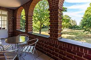 Balkon der Ferienwohnung 05 in der Villa Höger