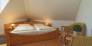 Schlafzimmer Ferienwohnung 11 Villa Seegarten