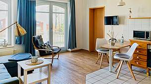 Wohnbereich Ferienwohnung 02 Villa Seegarten