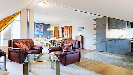 Wohnbereich Ferienwohnung 06 Villa Sonnengarten