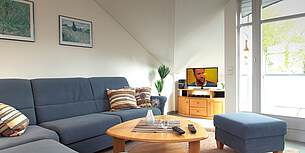 Wohnzimmer Ferienwohnung 11 Villa Seegarten