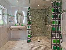 Badezimmer, Ferienwohnung 01, Delfin, Strandvilla Muschel