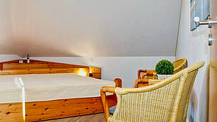 Schlafzimmer Ferienwohnung 11 Villa Seegarten
