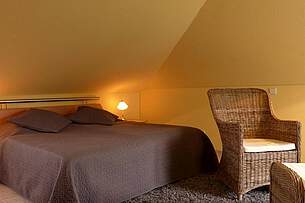 Schafzimmer der Ferienwohnung 07 in der Villa Sonnengarten