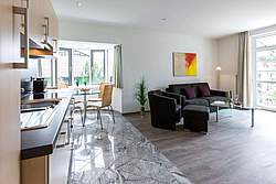 Küche der Ferienwohnung 08 in der Villa Höger