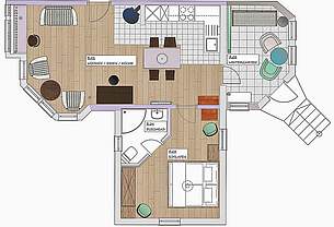 Grundriss Ferienwohnung 02 Landhaus Victoria