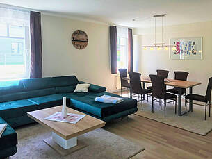 Wohnzimmer Ferienwohnung 01 Villa Seebach