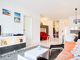 Wohnbereich Ferienwohnung 23 Villa Seebach