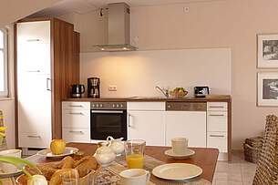 Küche der Ferienwohnung 07 in der Villa Sonnengarten