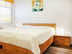 Schlafzimmer Ferienwohnung 14 Villa Seebach