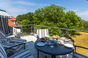 Balkon der Ferienwohnung 11 in der Villa Höger