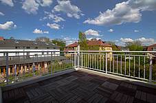 Ausblick der Ferienwohnung 26 in der Villa Seebach 