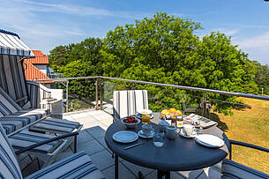 Balkon der Ferienwohnung 11 in der Villa Höger