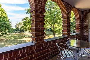 Balkon der Ferienwohnung 06 in der Villa Höger