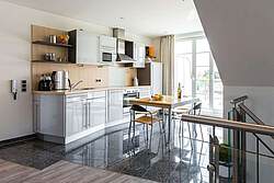 Küche der Ferienwohnung 11 in der Villa Höger